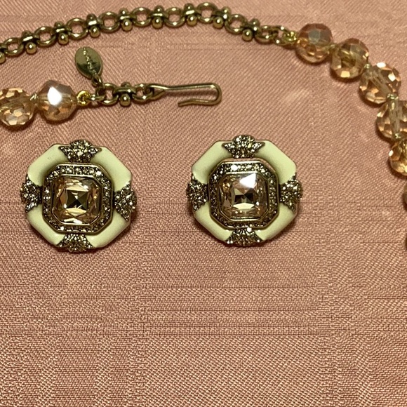 Heidi Daus Necklace Earring Set.  Pierced Earrings. - Picture 7 of 16